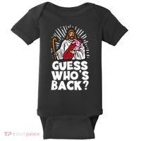 Guess Whos Back Jesus Easter Funny Religious Baby Bodysuit thumb 0