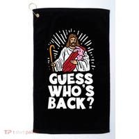 Guess Whos Back Jesus Easter Funny Religious Golf Towel thumb 0