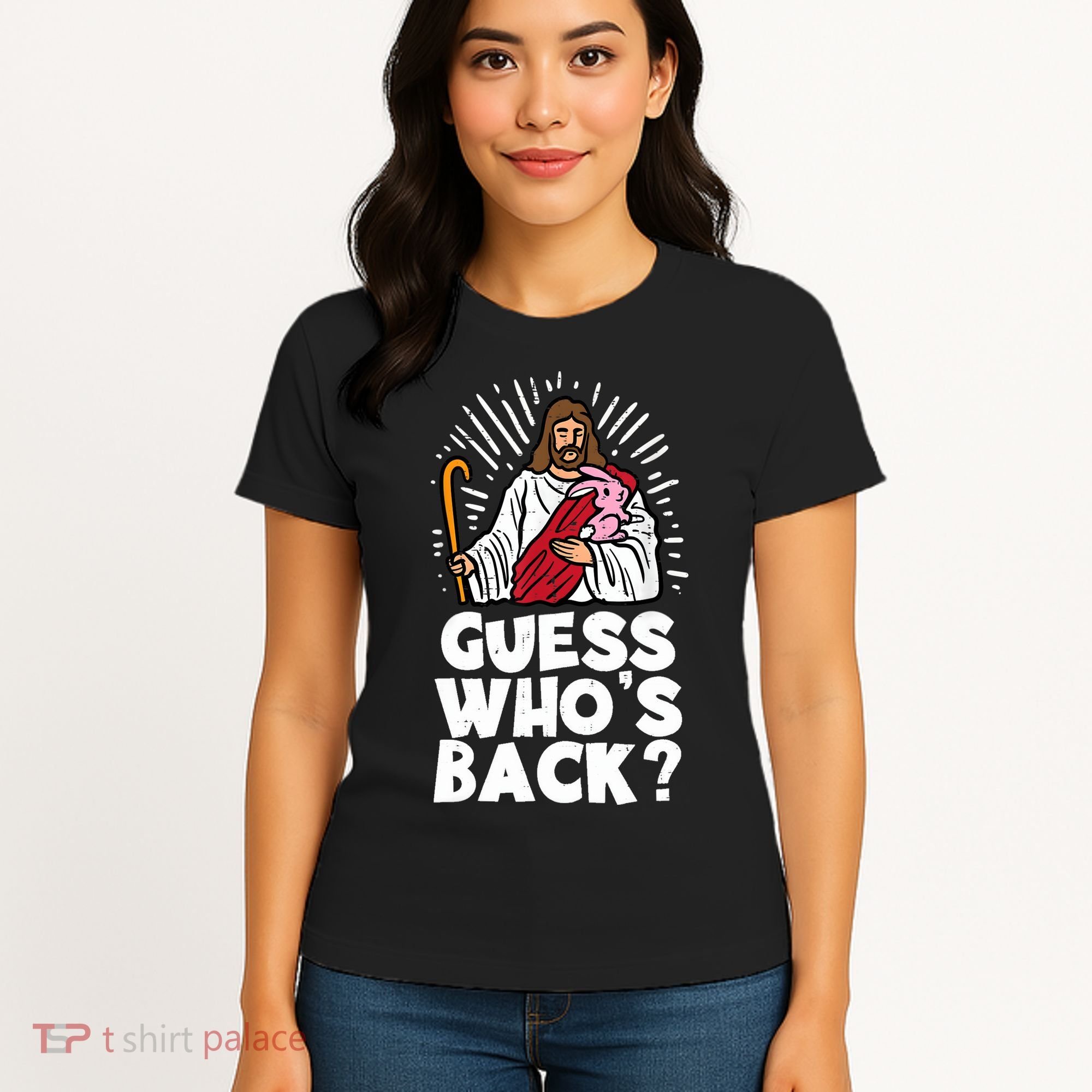 Guess Whos Back Jesus Easter Funny Religious Women's T-Shirt