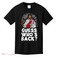 Guess Whos Back Jesus Easter Funny Religious Kids T-Shirt thumb 0