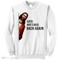 Guess Who's Back Back Again Easter Jesus Christian Gifts Sweatshirt thumb 0