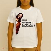 Guess Who's Back Back Again Easter Jesus Christian Gifts T-Shirt thumb 4