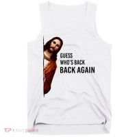 Guess Who's Back Back Again Easter Jesus Christian Gifts Tank Top thumb 0