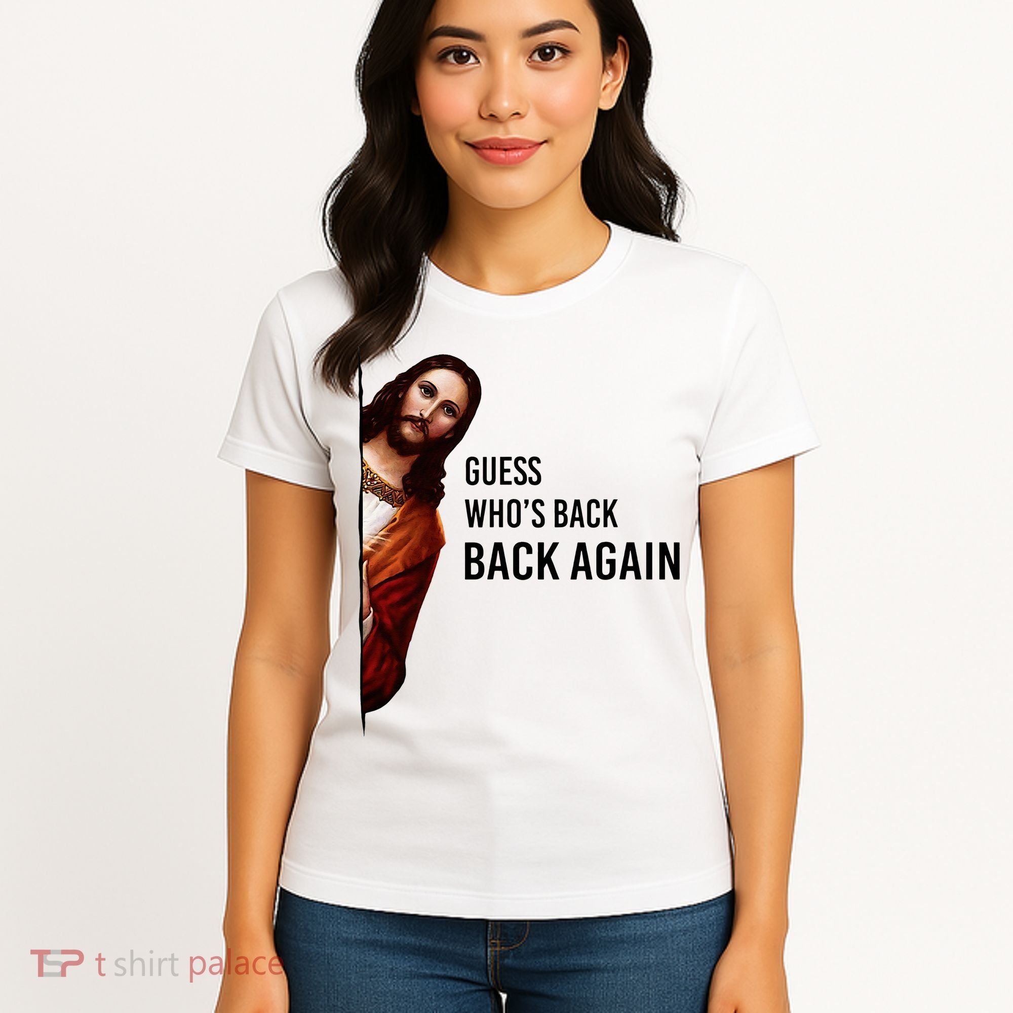 Guess Who's Back Back Again Easter Jesus Christian Gifts Women's T-Shirt