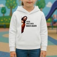 Guess Who's Back Back Again Easter Jesus Christian Gifts Kids Hoodie thumb 3