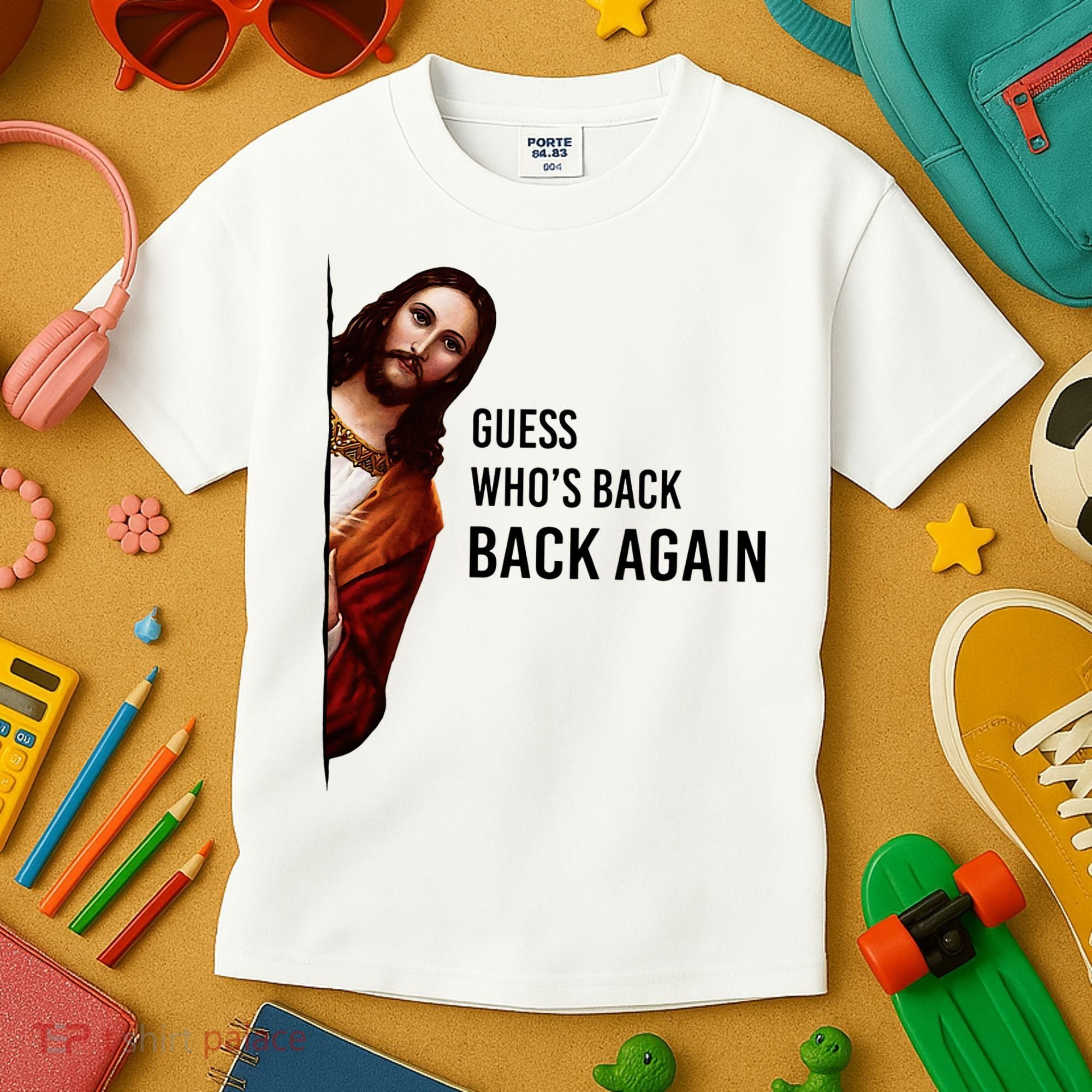 Guess Who's Back Back Again Easter Jesus Christian Gifts Kids T-Shirt