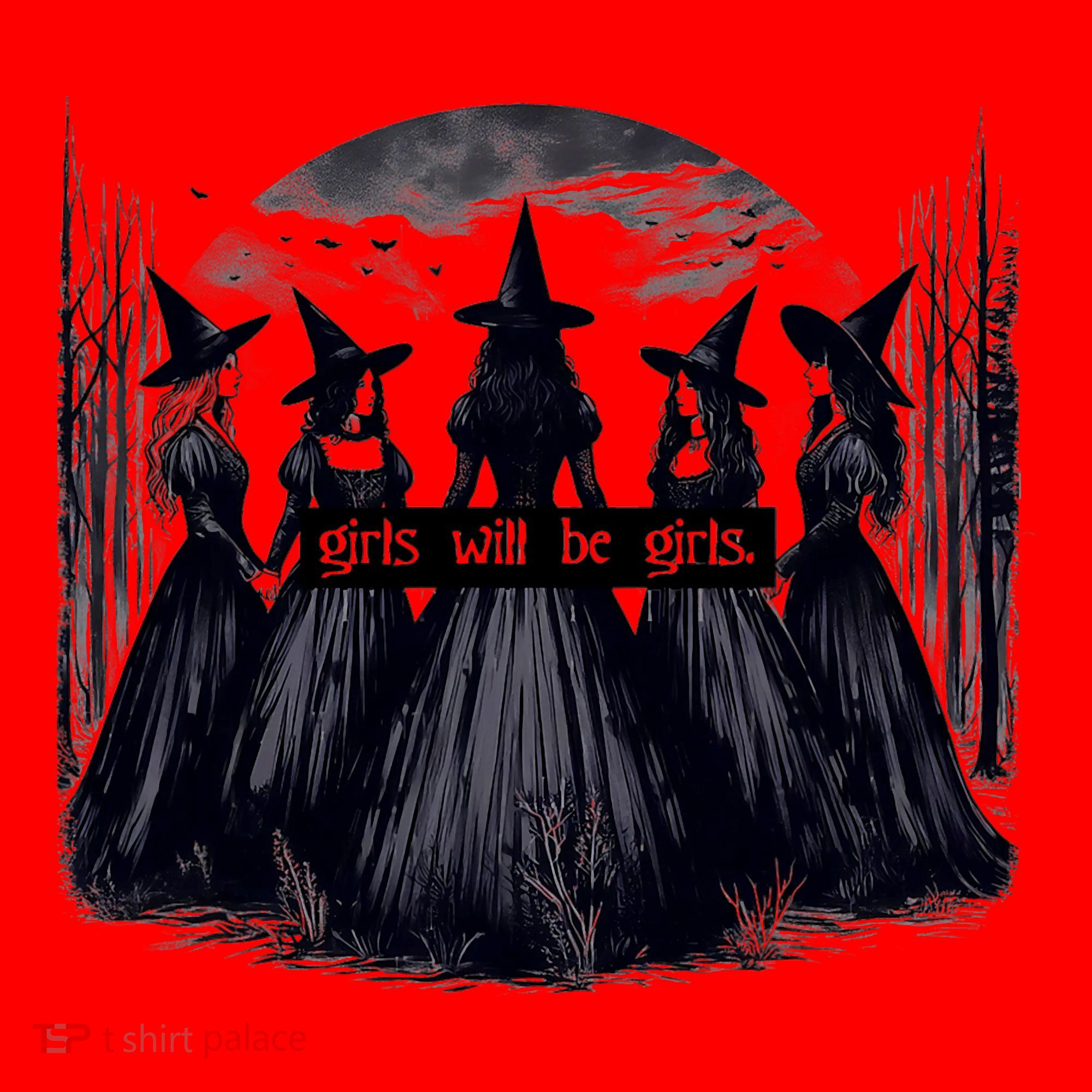 Girl Will Be Girl Witch Halloween Funny Witchy Vibes Santa Hat