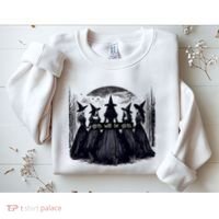 Girl Will Be Girl Witch Halloween Funny Witchy Vibes Sweatshirt thumb 2