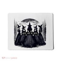 Girl Will Be Girl Witch Halloween Funny Witchy Vibes Mousepad thumb 0