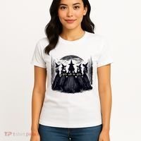 Girl Will Be Girl Witch Halloween Funny Witchy Vibes Women's T-Shirt thumb 4