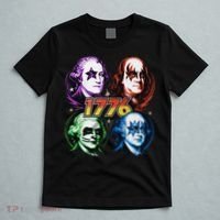 George Washington Benjamin Franklin 1776 Vintage Rock Band T-Shirt thumb 5