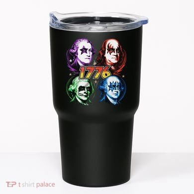 George Washington Benjamin Franklin 1776 Vintage Rock Band Tumbler