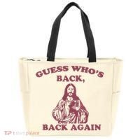 Guess Who's Back? Back Again Happy Easter! Jesus Christ Tote Bag thumb 0