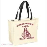 Guess Who's Back? Back Again Happy Easter! Jesus Christ Tote Bag thumb 2