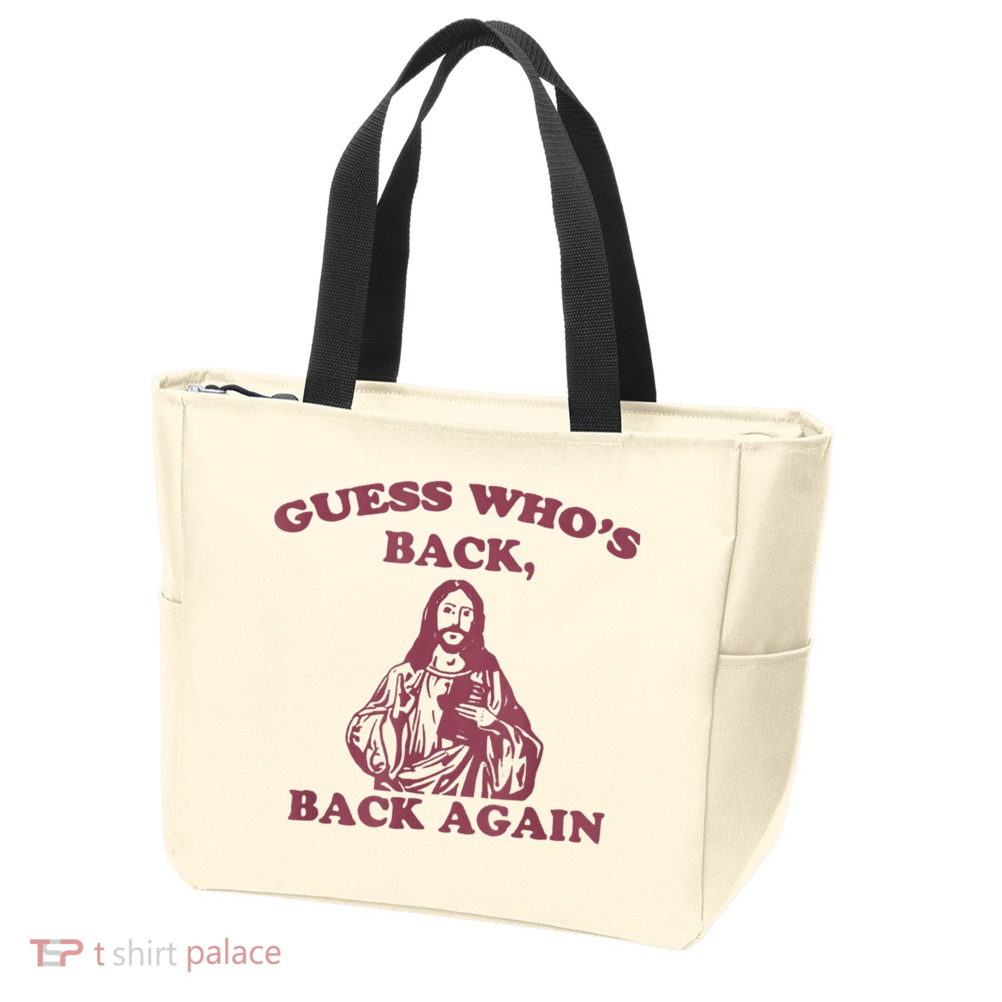 Guess Who's Back? Back Again Happy Easter! Jesus Christ Tote Bag