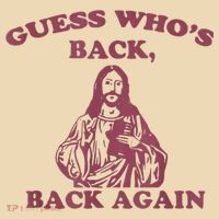 Guess Who's Back? Back Again Happy Easter! Jesus Christ Tote Bag thumb 4
