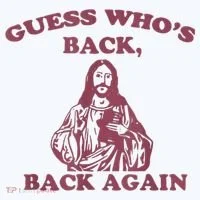 Guess Who's Back? Back Again Happy Easter! Jesus Christ Long Sleeve Shirt thumb 2