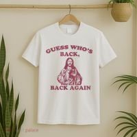 Guess Who's Back? Back Again Happy Easter! Jesus Christ T-Shirt thumb 2