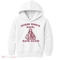 Guess Who's Back? Back Again Happy Easter! Jesus Christ Kids Hoodie thumb 0