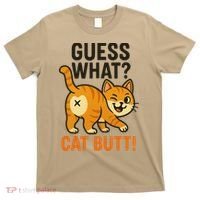 Guess What Cat Butt Funny Animal Humor Retro Cartoon T-Shirt thumb 0