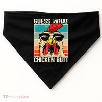 Guess What Chicken Butt Funny Chicken Meme USA-Made Doggie Bandana thumb 0