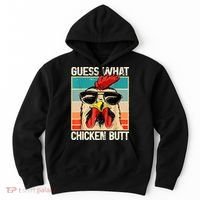 Guess What Chicken Butt Funny Chicken Meme Hoodie thumb 0