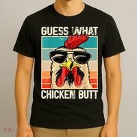 Guess What Chicken Butt Funny Chicken Meme T-Shirt thumb 3