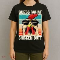Guess What Chicken Butt Funny Chicken Meme T-Shirt thumb 4