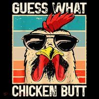 Guess What Chicken Butt Funny Chicken Meme T-Shirt thumb 7