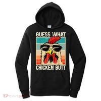 Guess What Chicken Butt Funny Chicken Meme Women's Hoodie thumb 0