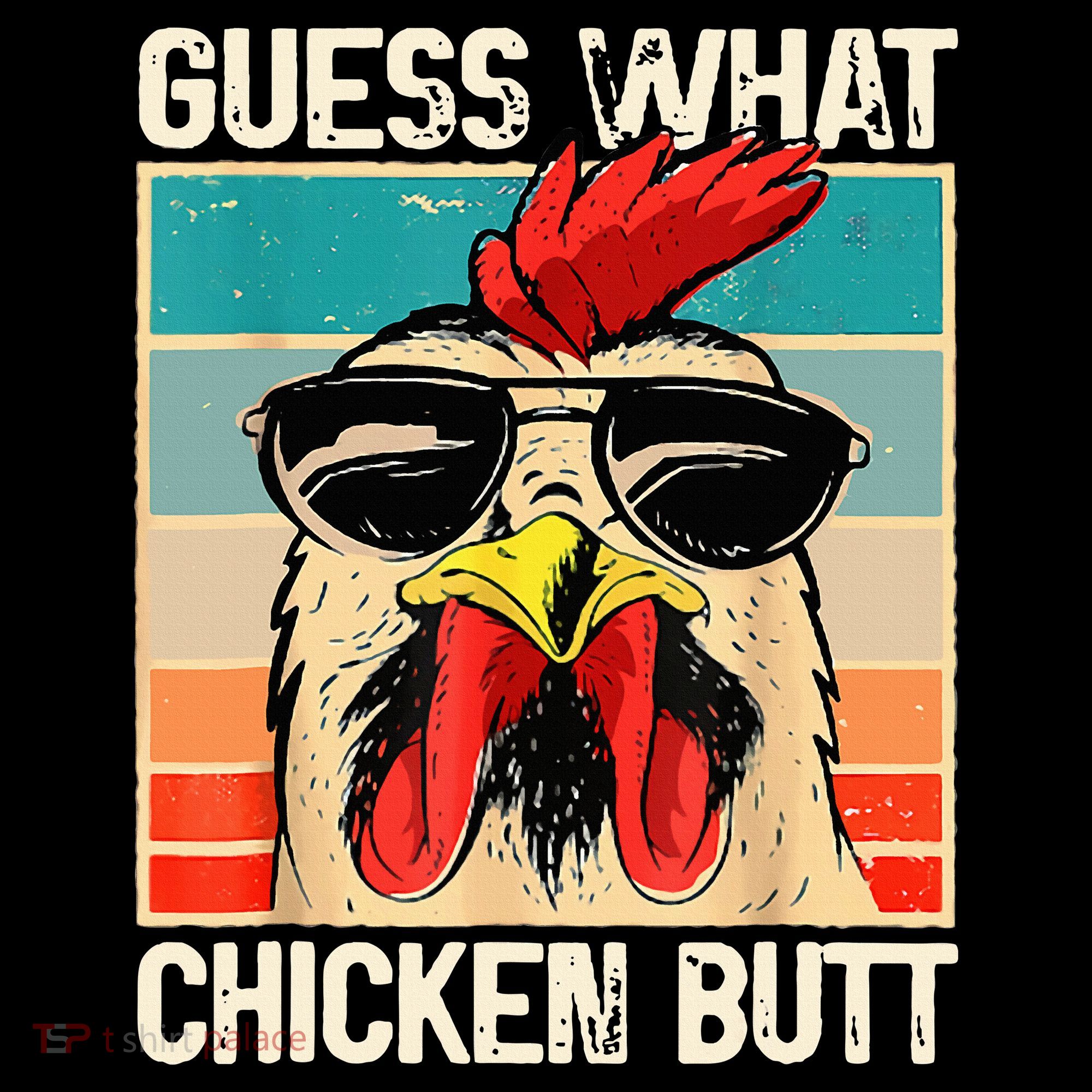 Guess What Chicken Butt Funny Chicken Meme Women's Hoodie