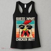 Guess What Chicken Butt Funny Chicken Meme Women's Tank Top thumb 3