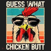 Guess What Chicken Butt Funny Chicken Meme Hat thumb 2