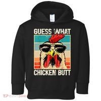Guess What Chicken Butt Funny Chicken Meme Toddler Hoodie thumb 0