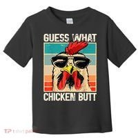 Guess What Chicken Butt Funny Chicken Meme Toddler T-Shirt thumb 0