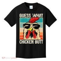 Guess What Chicken Butt Funny Chicken Meme Kids T-Shirt thumb 0
