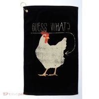 Guess What Chicken Butt Golf Towel thumb 0