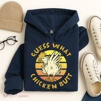 Guess What Chicken Butt Funny Gift Hoodie thumb 4