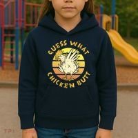 Guess What Chicken Butt Funny Gift Kids Hoodie thumb 3