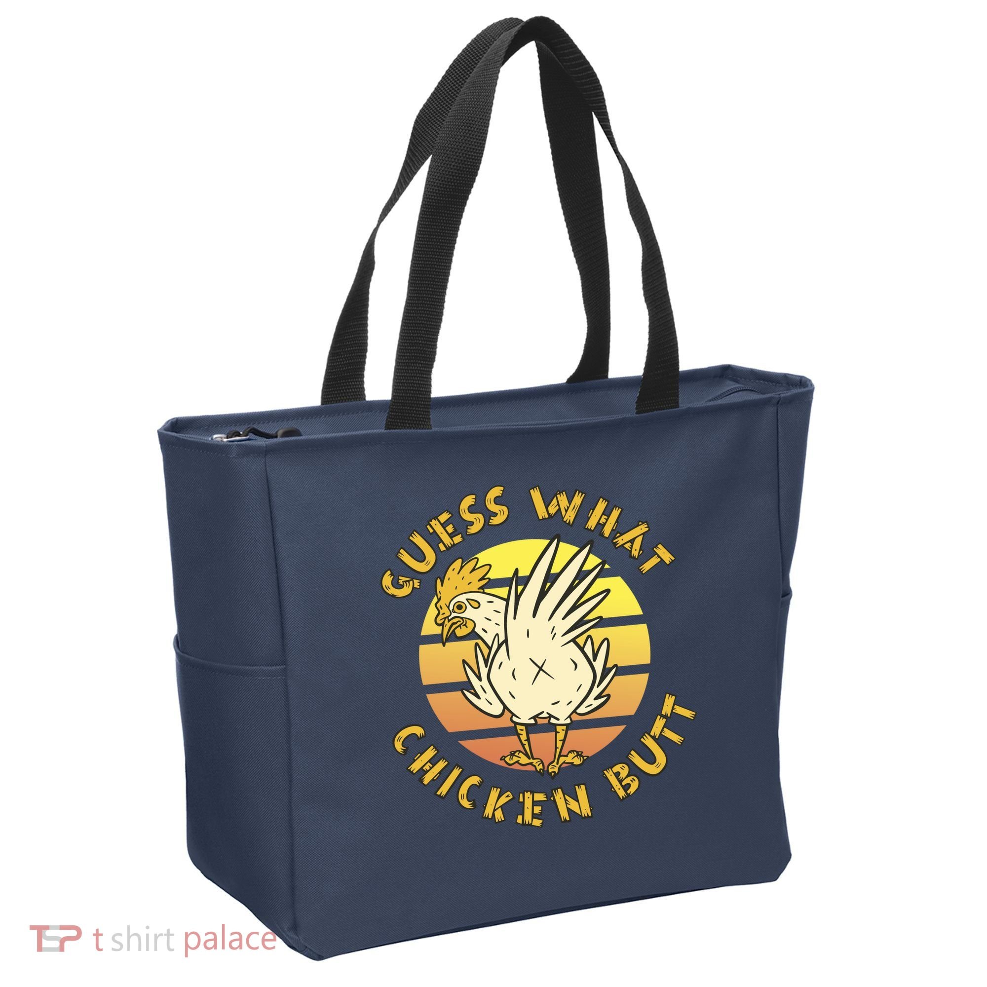 Guess What Chicken Butt Funny Gift Tote Bag