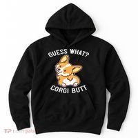 Guess What Corgi Butt Funny Corgi Dog Gift Pun Hoodie thumb 0