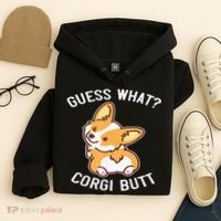 Guess What Corgi Butt Funny Corgi Dog Gift Pun Hoodie thumb 4