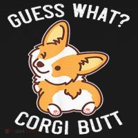 Guess What Corgi Butt Funny Corgi Dog Gift Pun Women's Hoodie thumb 2