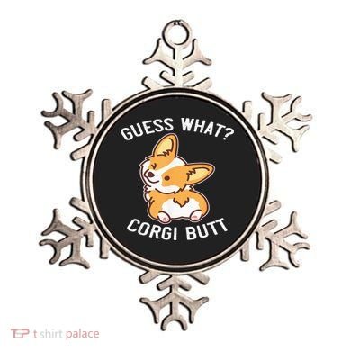 Guess What Corgi Butt Funny Corgi Dog Gift Pun Ornament