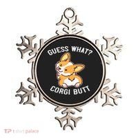 Guess What Corgi Butt Funny Corgi Dog Gift Pun Ornament thumb 0
