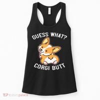 Guess What Corgi Butt Funny Corgi Dog Gift Pun Women's Tank Top thumb 0