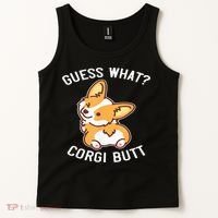 Guess What Corgi Butt Funny Corgi Dog Gift Pun Tank Top thumb 2