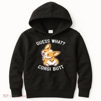 Guess What Corgi Butt Funny Corgi Dog Gift Pun Kids Hoodie thumb 0