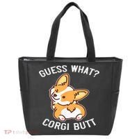 Guess What Corgi Butt Funny Corgi Dog Gift Pun Tote Bag thumb 0