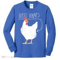 Guess What Chicken Butt Kids Long Sleeve Shirt thumb 0